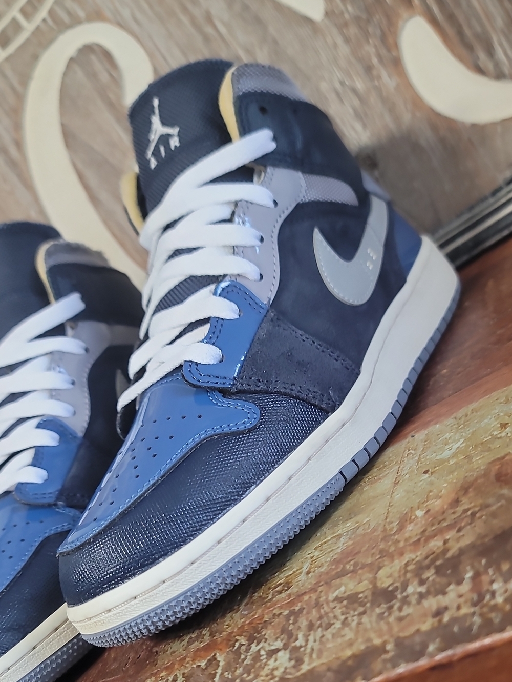 Nike Air Jordan 1 Mid (Special Edition) Craft 'Obsidian' Wmns 7.5 Great Cond. - Picture 7 of 16